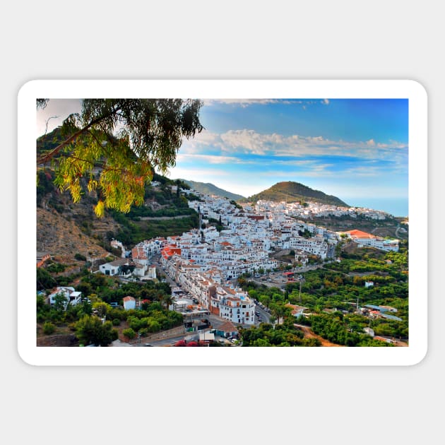 Frigiliana Andalusia Costa del Sol Spain Sticker by AndyEvansPhotos